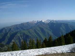 The view north towards the Naomi/Elmer high country from Logan Peak